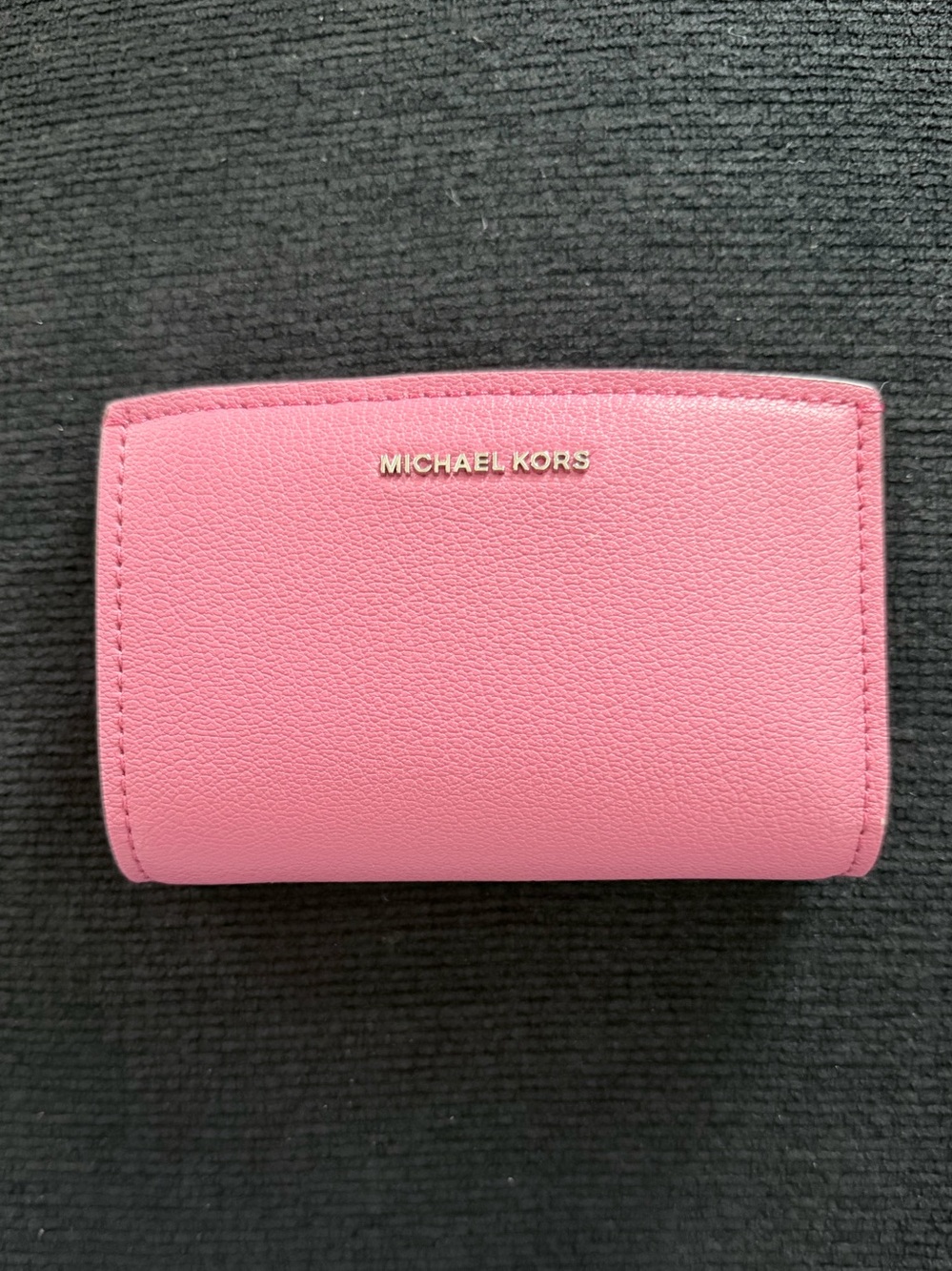 Michael Kors Bryant Pink Leather Card Wallet